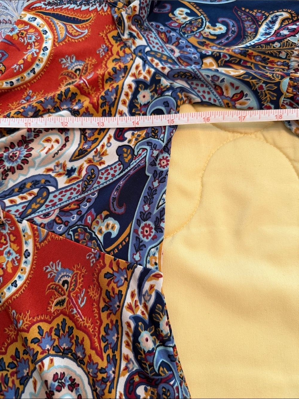 VENUS BOHO Multicolor Paisley Tie-Front cold shoulder Top - Picture 5 of 6